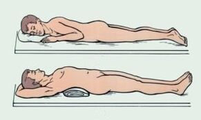 Body positions with spinal pain attacks