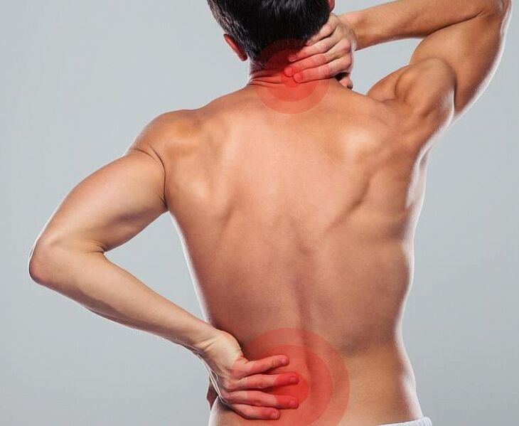 Man has spinal osteochondrosis